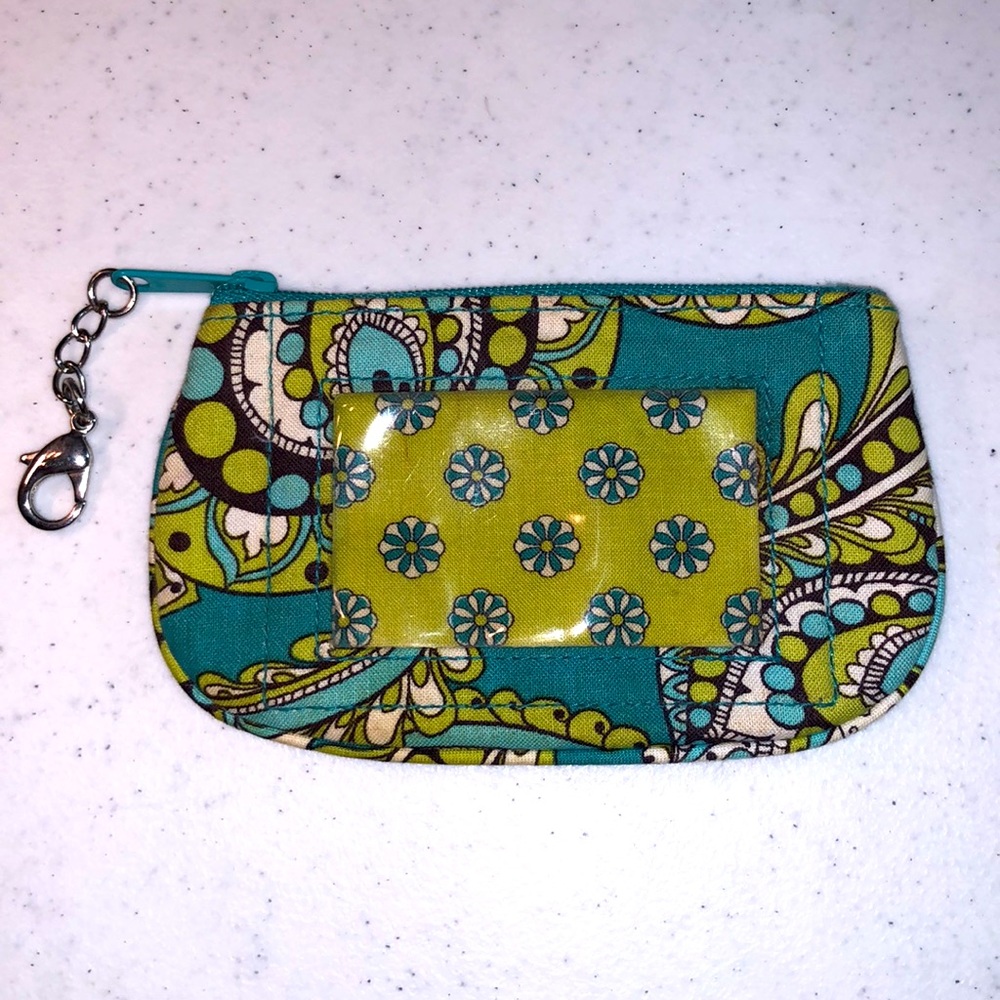 Vera Bradley ID or Credit card Holder in Peacock